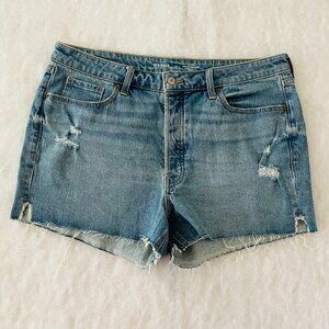 Old Navy Lila Blue High Rise OG Straight Secret Smooth Pocket Hot Shorts Size 16